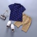 【12M-5Y】Boys Allover Anchor Shirt And Pants Set