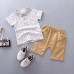 【12M-5Y】Boys Allover Anchor Shirt And Pants Set