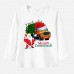 【12M-9Y】Unisex Kid Cotton Stain Resistant Christmas Truck Print Long Sleeve Tee