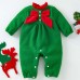 【3M-24M】Baby Girl Christmas Bow Long Sleeve Romper