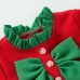 【3M-24M】Baby Girl Christmas Bow Long Sleeve Romper