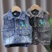 【18M-8Y】Boys Dinosaur Embroidered Denim Vest