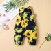 【3M-24M】Baby Girl Sunflower Print Sleeveless Romper