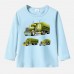 【12M-9Y】Boys Cotton Stain Resistant Trucks Print Long Sleeve Tee