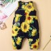 【3M-24M】Baby Girl Sunflower Print Sleeveless Romper