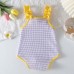 【3M-24M】Baby Girl Striped Applique Sling Romper