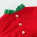 【3M-24M】Baby Girl Christmas Bow Long Sleeve Romper