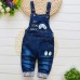 【9M-3Y】Unisex Kid Cartoon Denim Overalls