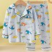 【18M-8Y】2-piece Boys Cotton Multicolor Cartoon Print Pajama Set