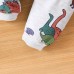 【18M-6Y】2-piece Boys Dinosaur Print Round Neck Long-sleeved Sweatshirt And Pants Set