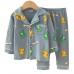 【18M-8Y】2-piece Boys Cotton Multicolor Cartoon Print Pajama Set