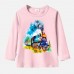 【12M-9Y】Boy Cotton Stain Resistant Train Print Long Sleeve Tee