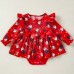 【3M-24M】Baby Girl Christmas Print Long Sleeve Romper