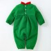 【3M-24M】Baby Girl Christmas Bow Long Sleeve Romper