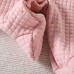 【0M-9M】Baby Girl Pink Thick Cloud Embroidered Long Sleeve Hooded Romper