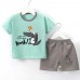 【9M-7Y】2-piece Boys Dinosaurs Print Short-sleeved T-shirt And Shorts Set