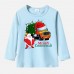 【12M-9Y】Unisex Kid Cotton Stain Resistant Christmas Truck Print Long Sleeve Tee