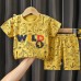 【9M-7Y】2-piece Boys Dinosaurs Print Short-sleeved T-shirt And Shorts Set