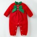 【3M-24M】Baby Girl Christmas Bow Long Sleeve Romper