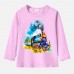 【12M-9Y】Boy Cotton Stain Resistant Train Print Long Sleeve Tee