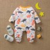 【0M-12M】Unisex Baby Dinosaur Print Long Sleeve Romper